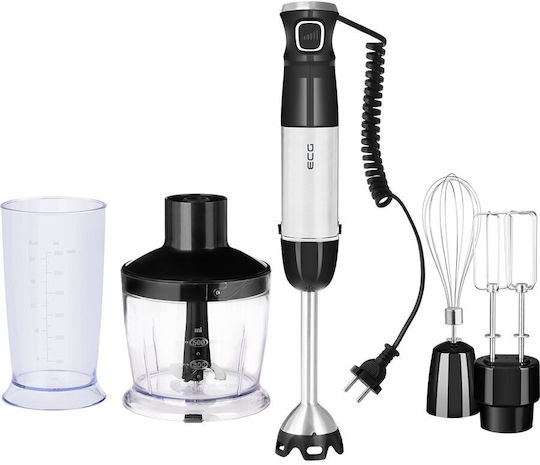 ECG Blender de mână cu tijă din oțel inoxidabil 800W Gri