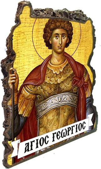 Icoană Sfântul George – Tablou din Piatră Artificială 20cm