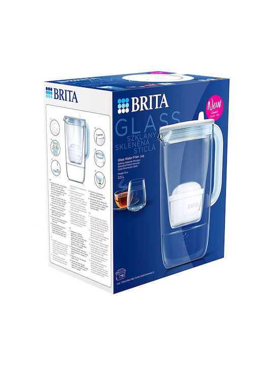 Brita Maxtra Glass Serving Jug White with Filter 2500ml