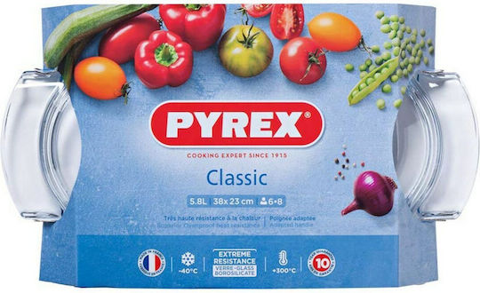 Pyrex Dutch Oven Oval mit Glasdeckel 38x22cm 1Stück