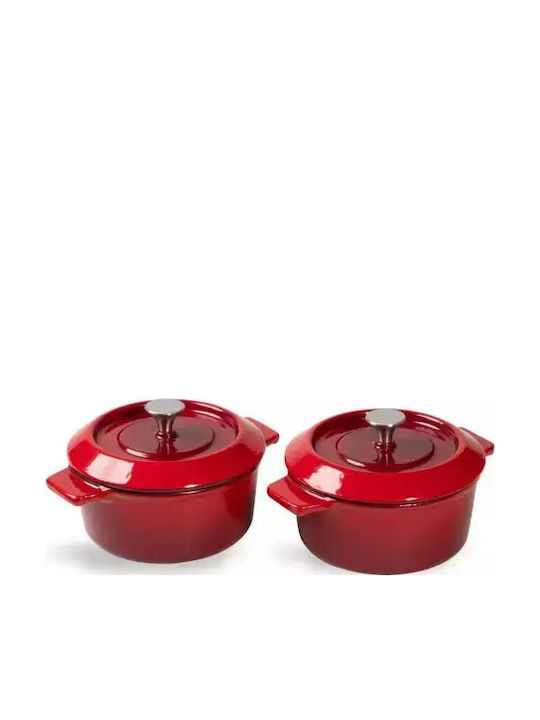 Woll Γάστρα Στρογγυλή Μαντεμένια Chili Red 10x10cm 2τμχ