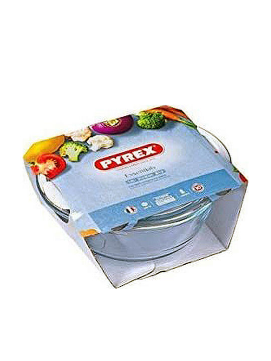 Pyrex Essentials Γάστρα Οβάλ Γυάλινη με Γυάλινο Καπάκι 21x20cm 1.3lt