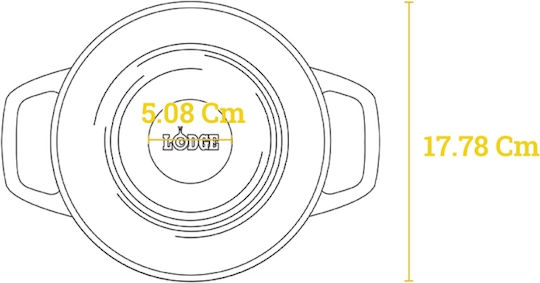 Lodge Oală Rotundă de Fontă 17.78cm 1buc
