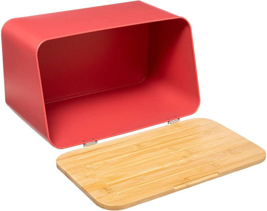 5Five Bread Box with Lid Metallic Red 36.7x18.4x21.8cm