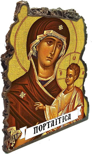 Image of the Holy Mary Portaïtissa – Table Artificial Stone 20cm