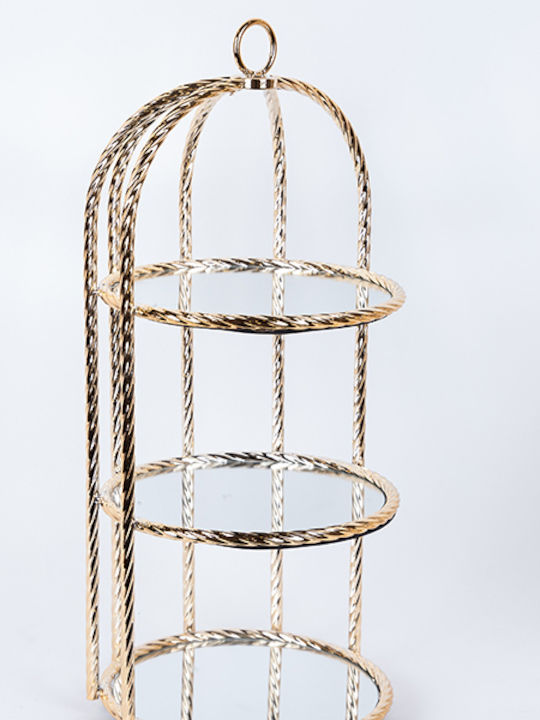 Eurolamp Μεταλλική Εταζέρα 3 Ορόφων Χρυσή Ø23xY51cm Π23xΜ23xΥ51cm Eurolamp Μεταλλική Εταζέρα 3 Ορόφων Χρυσή Ø23xY51cm Π23xΜ23xΥ51cm