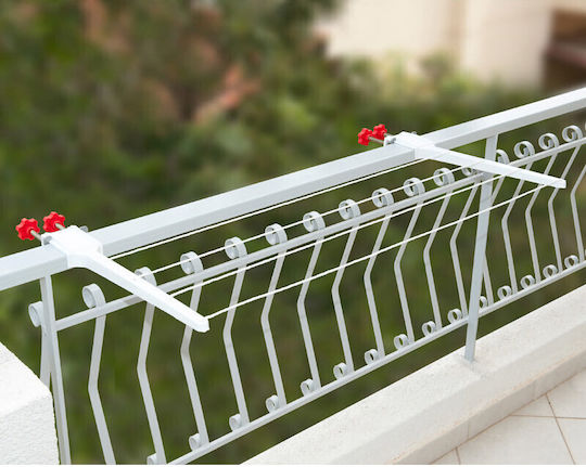 Aplostrak Ira Wall Metallic Clothes Drying Rack with Hanging Length 11m