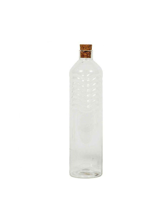 Marva Μπουκάλι Νερού Γυάλινο με Φελλό Διάφανο 1000ml