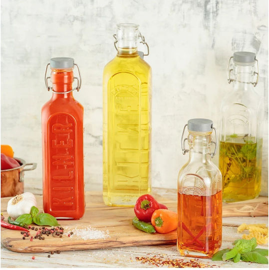 KIlner Kilner Μπουκάλι Νερού Γυάλινο με Κλιπ Διάφανο 600ml