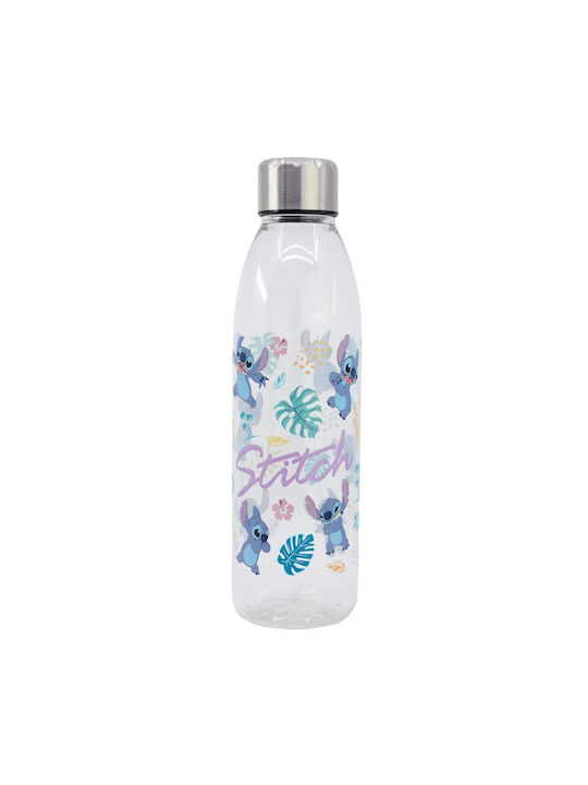 Disney Stitch Flasche Wasser Kunststoff mit Schraubverschluss Transparent 980ml
