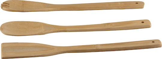 Alpina Appliances Bamboo Cooking Utensil Set Brown 3pcs Alpina Appliances Bamboo Cooking Utensil Set Brown 3pcs