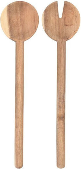 Estia Wooden Serving Utensil Set Beige Allure 2pcs