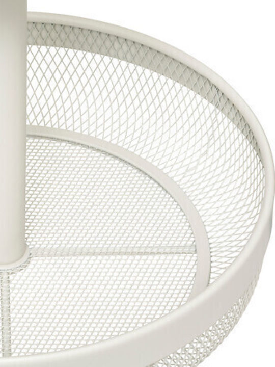 Atmosphera Fruit Bowl Metallic 2 Levels White 30x30x31cm