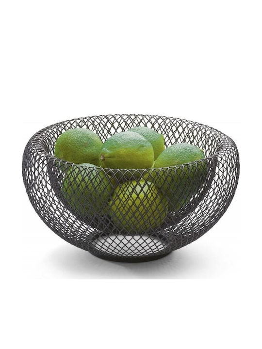 Philippi Mesh Fruitieră Metalic Negru 25x25x13buc