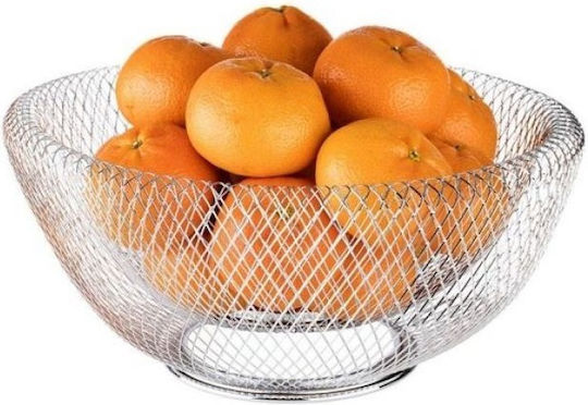 APS Fruit Bowl Metallic Silver 31x31x14cm