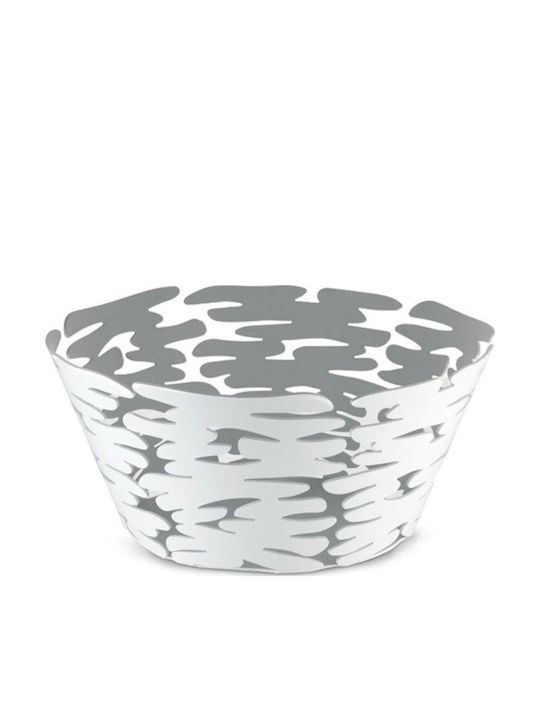 Alessi Barket Fruit Bowl Metallic White 21x21x10cm