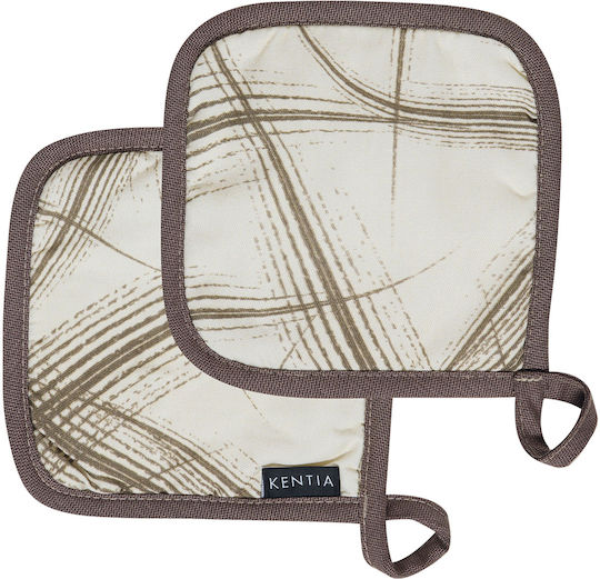 Kentia Loft Felce Pot Holder Fabric Beige 2pcs
