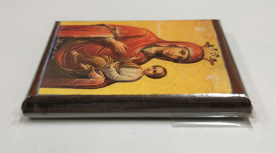 S&K Heiligenikone Göttliche Führerin Hölzernes 6,5x9,5cm