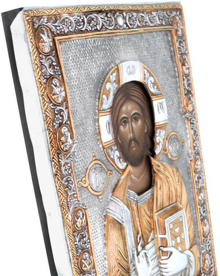 Jesus Christus Silber Darstellung Heiligenikonen 31x22cm