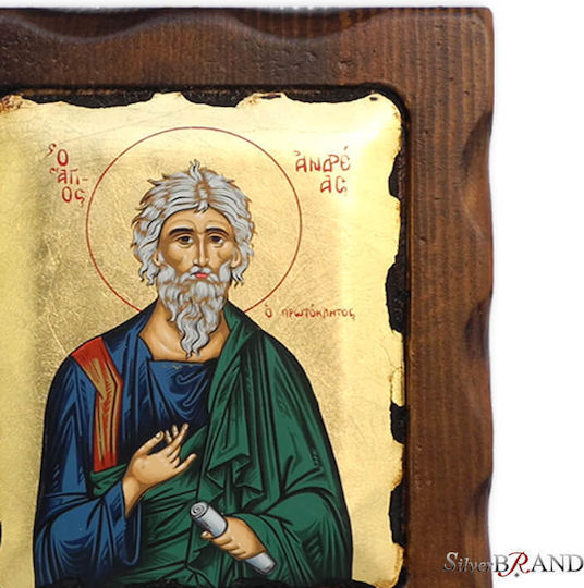 Άγιος Ανδρέας Ξύλινη Εικόνα 23x17cm