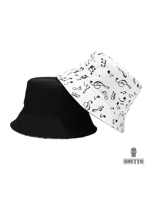 Double Υφασμάτινo Ανδρικό Καπέλο Στυλ Bucket Μαύρο