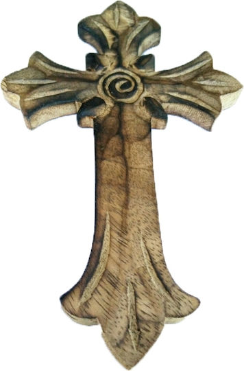 Holzgeschnitzter Kreuz R14 15x10 cm