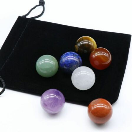 Ημιπολύτιμοι Λίθοι Feng Shui 7 Chakra Σχήμα Σφαίρας