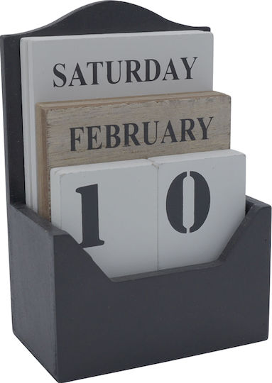 Holzschwarzer Tischkalender 10x6x13,5cm