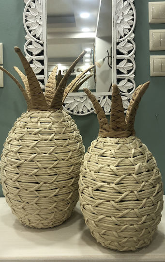 Decorative Tabletop Pineapple Aquamarine 51x32cm