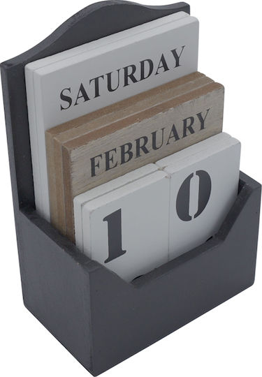 Holzschwarzer Tischkalender 10x6x13,5cm