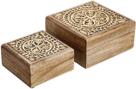 Treasure Quadratisches Dekoratives Boxen Gravur S Offenes Hellbraunes Mango Holz Länge 14 X Breite 14 X Höhe 6 Cm Treasure Quadratisches Dekoratives Boxen Gravur S Offenes Hellbraunes Mango Holz Länge 14 X Breite 14 X Höhe 6 Cm