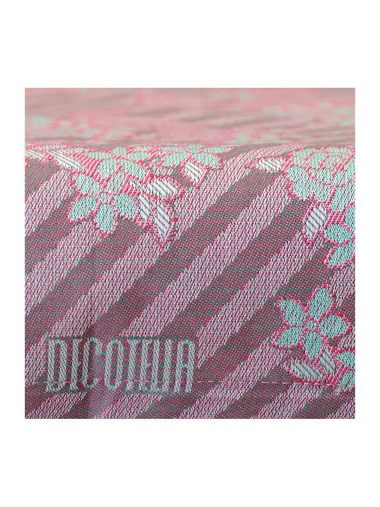 Decotelia Tischdecke Kariert 100x100 Rossabaroco Rosa-Grau Doppelter Oberfläche