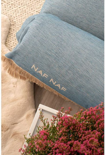 Naf Naf Highline Three-Seater Sofa Throw Chenille 180x300cm Blue