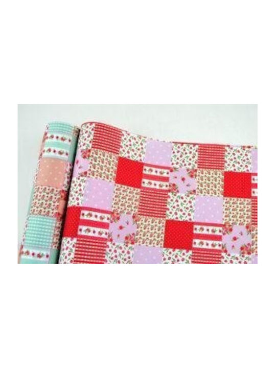 Тъкан Микрофибър Spring Patchwork Червена 45 См Х 5 М