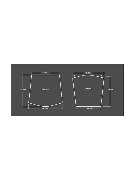 Perna Scaunului Fer-Forge 48x45x37 Rustic-Suede Trunchi Albastru