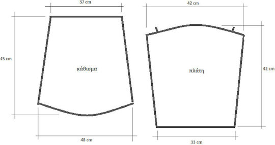 Възглавница За Стол Ковано Желязо Рустик Водоустойчива 37/48x45x6 Be Comfy 6502 Тъмносиня