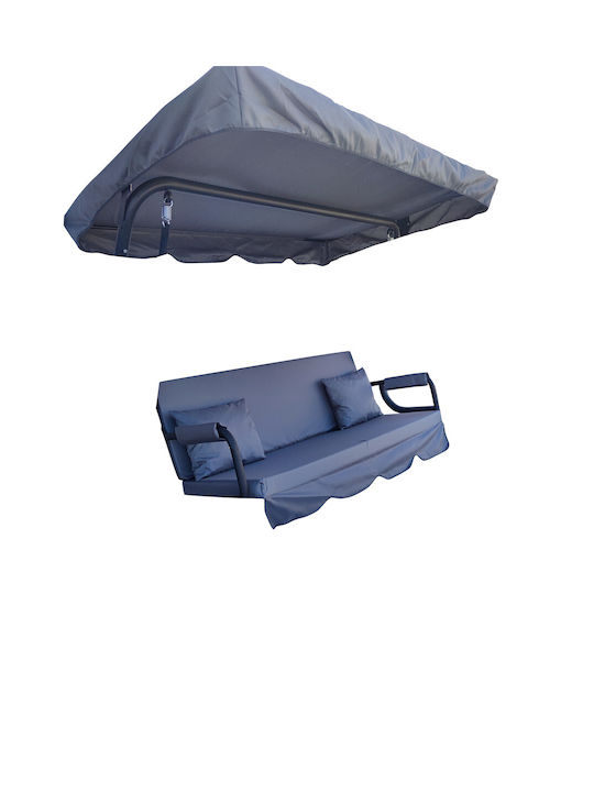 Gartenstuhlkissen Schaukel Dreisitzer Grau Tenda Dekorative Wasserdichte 260gm Polyester Stoff Plemona Set 4 Stück