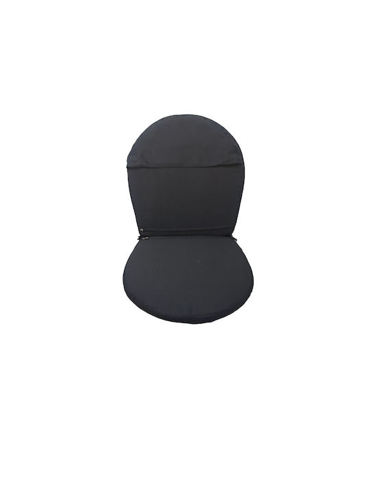 Cushion Metal Chair Black Waterproof Washable Cover 5cm Thickness 45x85x5cm