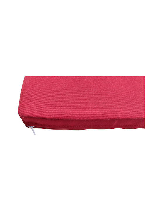 Outdoor Chair Cushion Waterproof Fabric Red Colour Zipper 43*47*5cm
