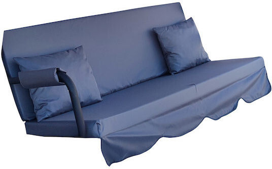 Perne Swing Cushion Trei Locuri Gri Copertină Decorative Waterproof 260gm Țesătură Poliester Spălabil Set 4 Bucăți
