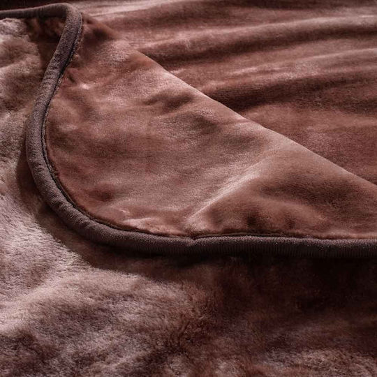 Double Blanket Aegean Cloudy 220x240 Nutmeg