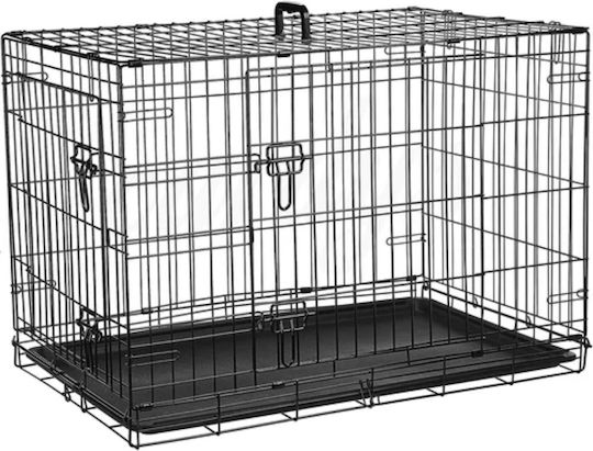MrZoo Crate Dog Wire Crate with 2 Doors Small 60x42.5x50cm