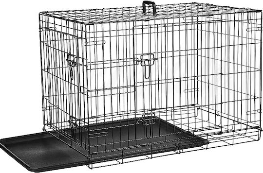 MrZoo Crate Dog Wire Crate with 2 Doors Medium 76x46x52cm