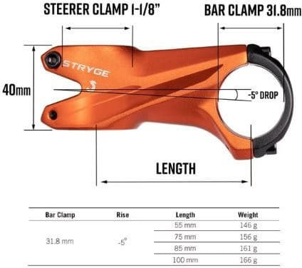 Funn Stryge 86-00020 Λαιμός Ποδηλάτου 85mm 5°