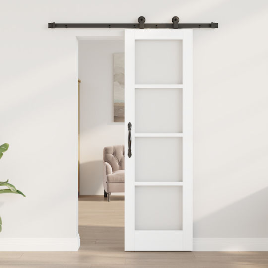 Vidaxl Плъзгаща Се Врата Комплект Аксесоари 'orkdal' Бяла 61x198.5 См