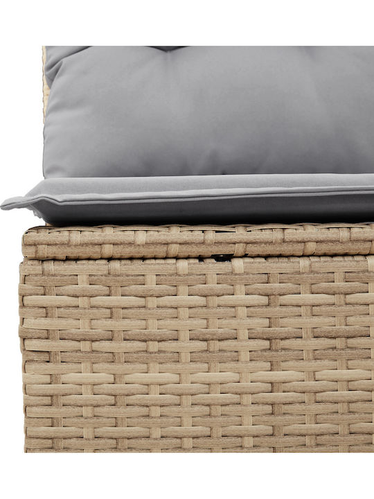 Zweisitziges Sofa Außenbereich Rattan mit Kissen 55x55x37cm