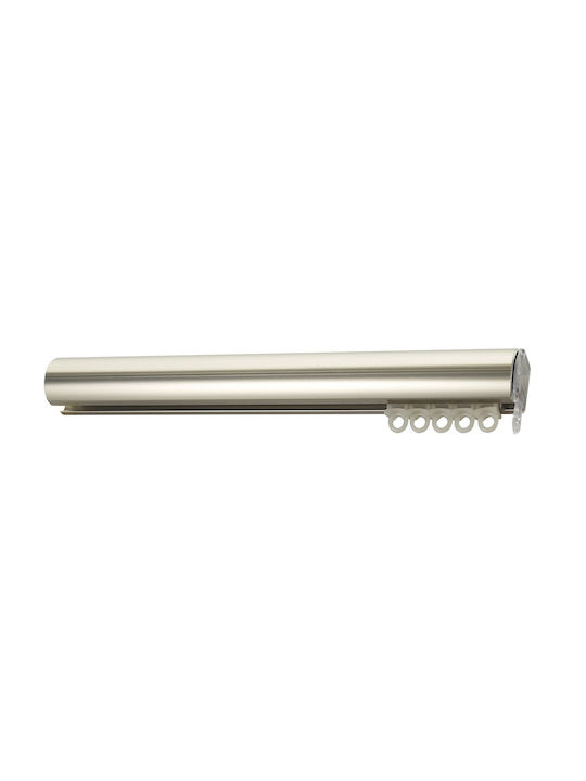 Curtain Pole Metallic Φ35 Viometale Lucifer Ririere Nickel Matt 160cm Double by Rail