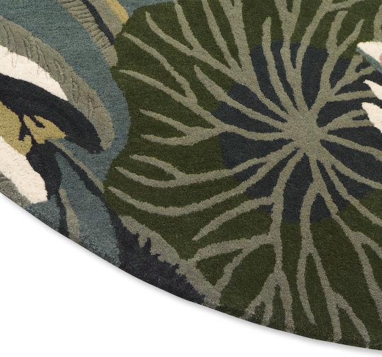 Waterlily 38608 Mitternachtssee Wedgwood Wohnzimmer Teppich 200 Cm Rund