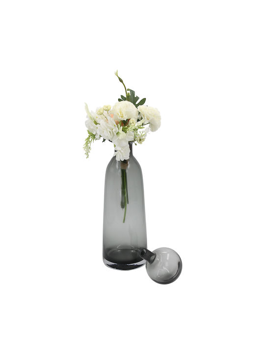 Keskor Decorative Vase Black 12x12x41cm