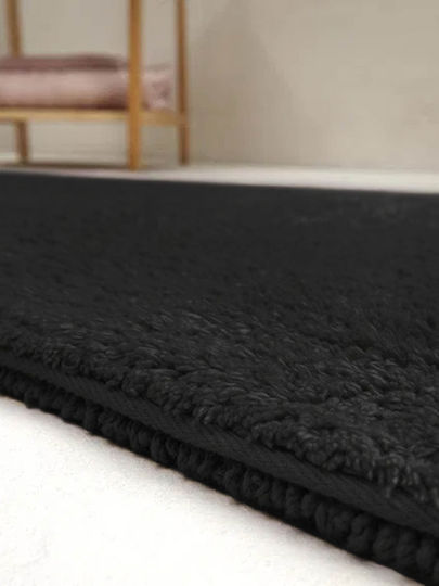 Fieldcrest Bath Mat Cotton Ultra Soft Black 69x122cm